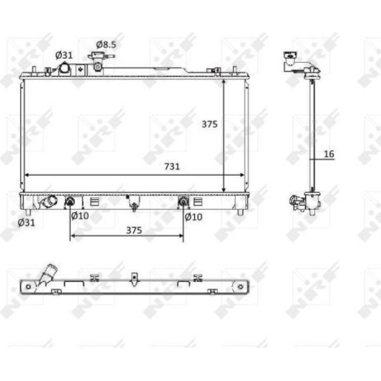 Kühler, Motorkühlung NRF58561 Kühler, Motorkühlung NRF58561