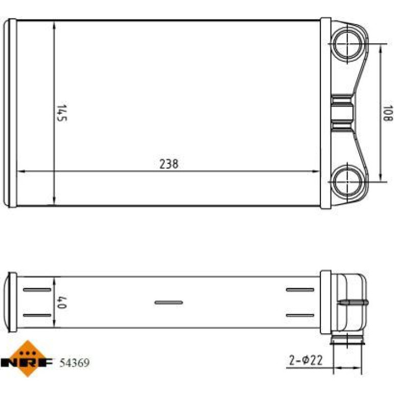 NRF Wärmetauscher, Innenraumheizung 54369 NRF Wärmetauscher, Innenraumheizung 54369