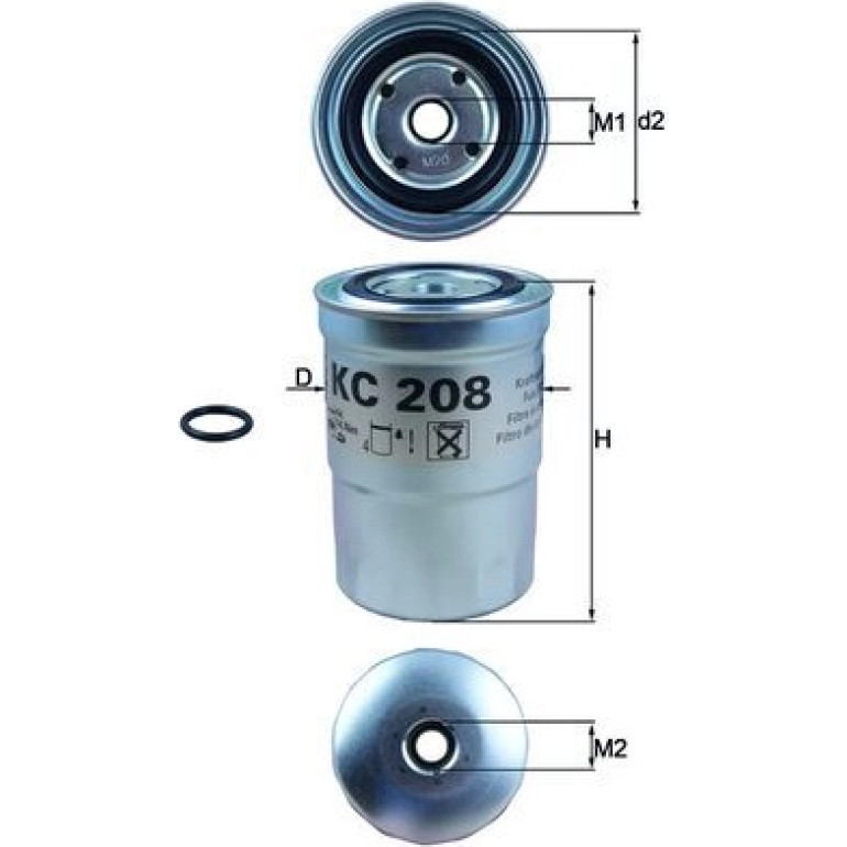 MAHLE Kraftstofffilter KC 208 MAHLE Kraftstofffilter KC 208