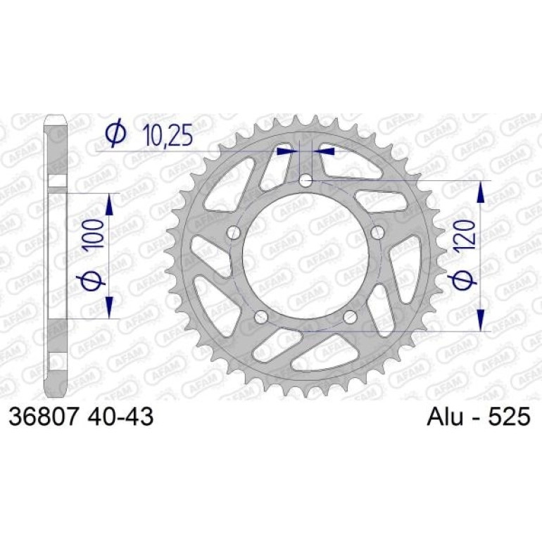 AFAM Kettenrad ALU 36807-41 AFAM Kettenrad ALU 36807-41