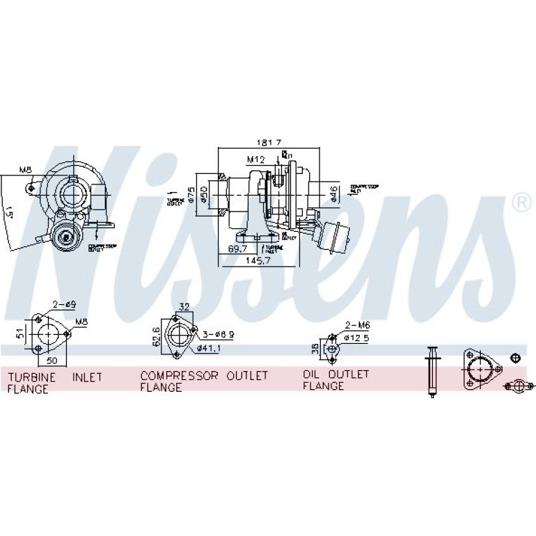 NISSENS Turbolader 93626 NISSENS Turbolader 93626