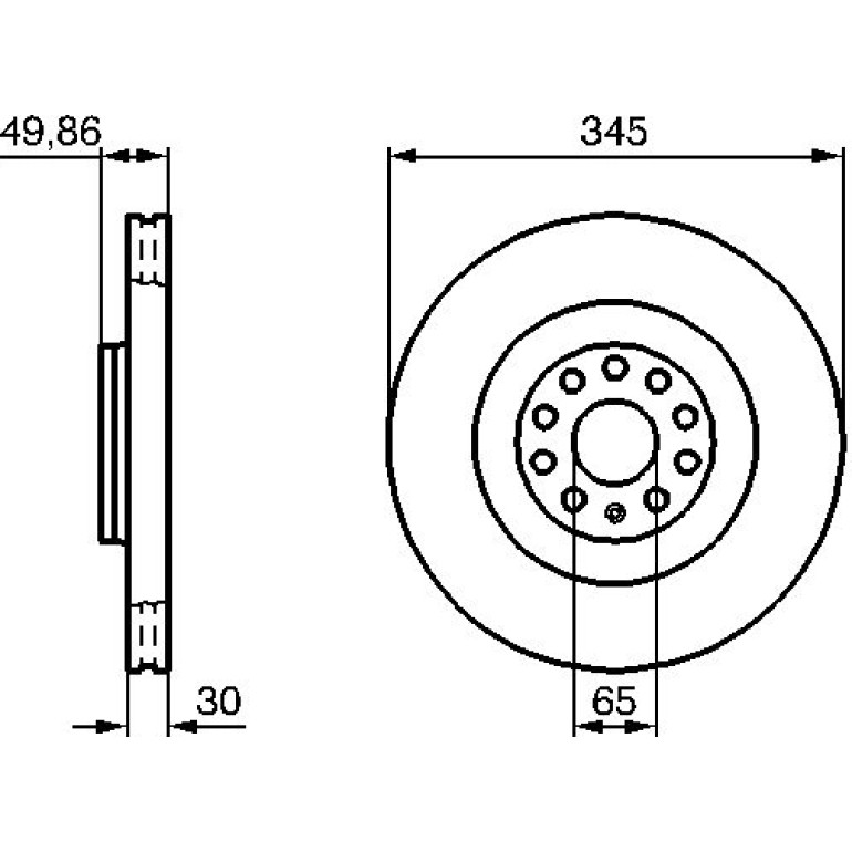 Bremsscheibe 0 986 479 B87 Bremsscheibe 0 986 479 B87