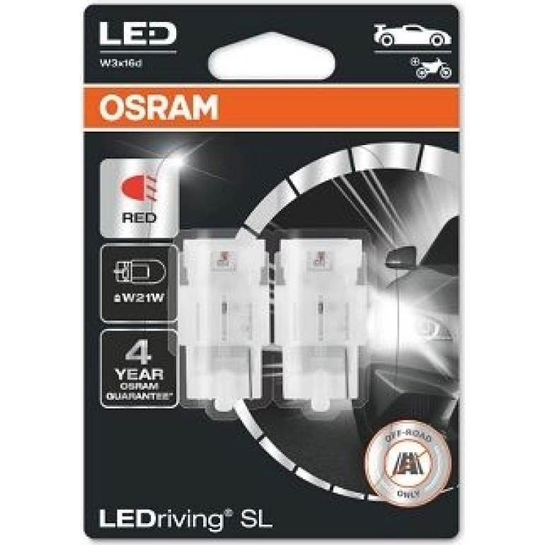 W21W OSRAM LED Red 12V 7505DRP-02B W21W OSRAM LED Red 12V 7505DRP-02B