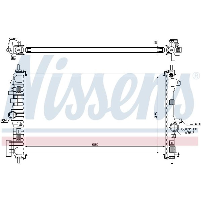 Wasserkühler PKW 630718 Wasserkühler PKW 630718