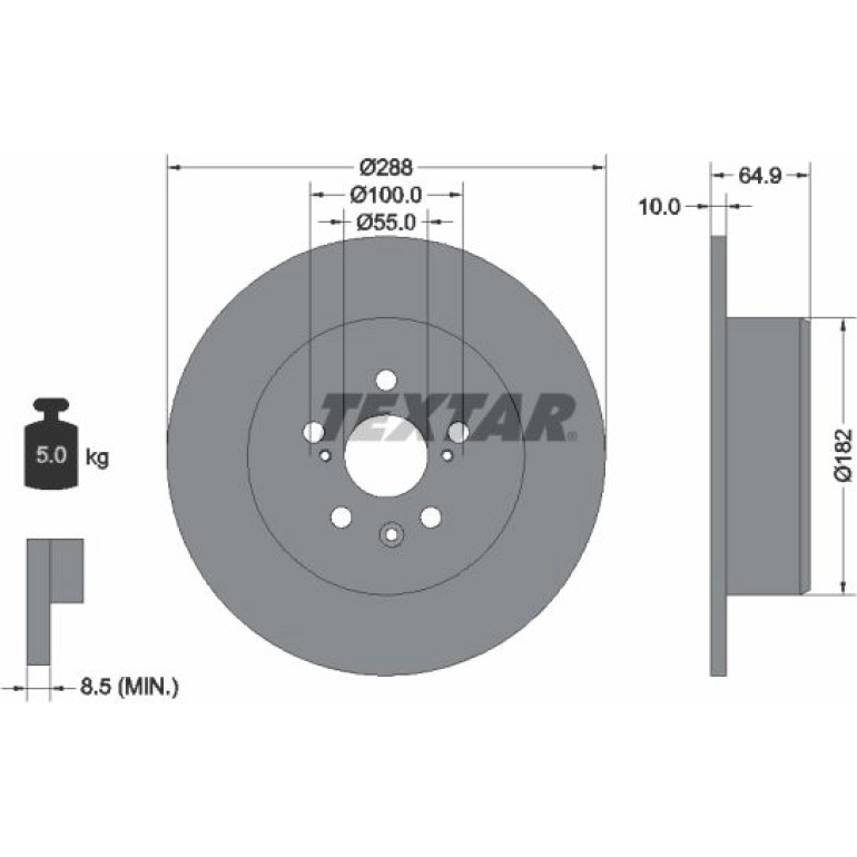 Bremsscheibe Toyota T. Avensis 00- 15 92135903 Bremsscheibe Toyota T. Avensis 00- 15 92135903