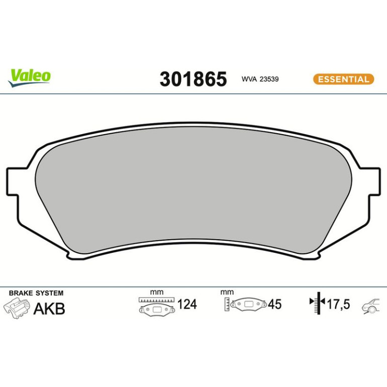 VALEO Bremsbeläge 301865 VALEO Bremsbeläge 301865