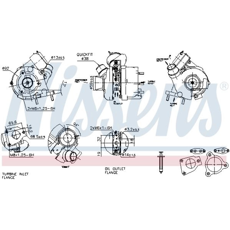 NISSENS Turbolader 93427 NISSENS Turbolader 93427