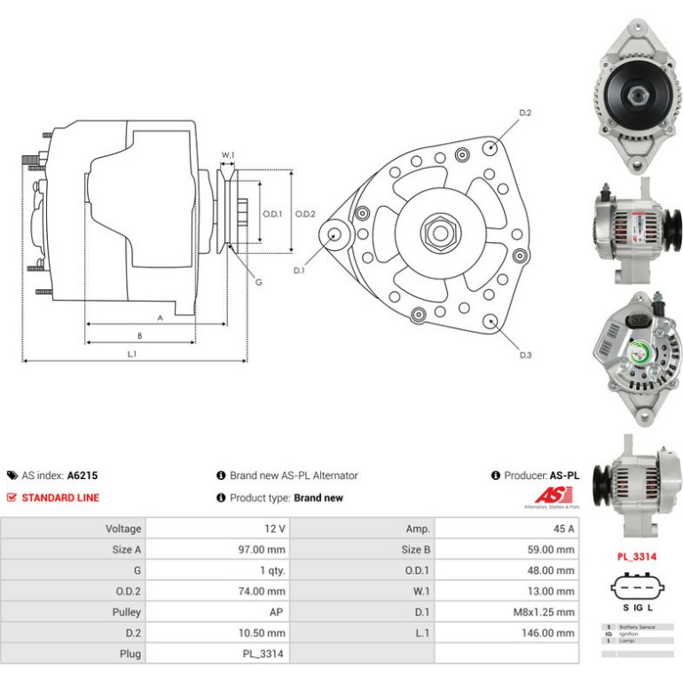 AS-PL Generator A6215