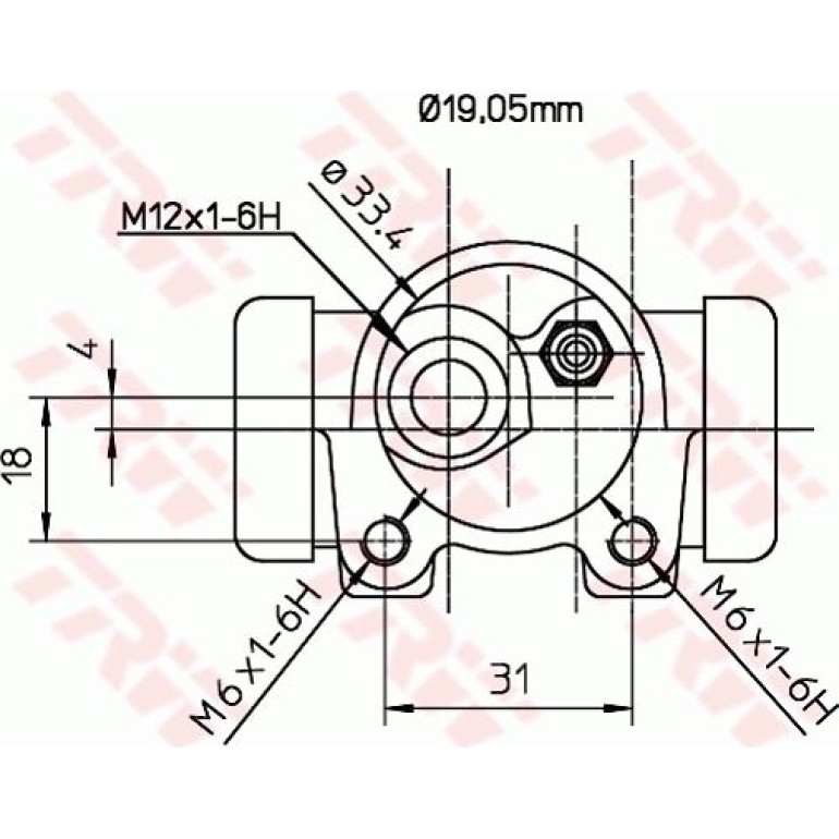 TRW Bremsrolle BWD130 TRW Bremsrolle BWD130