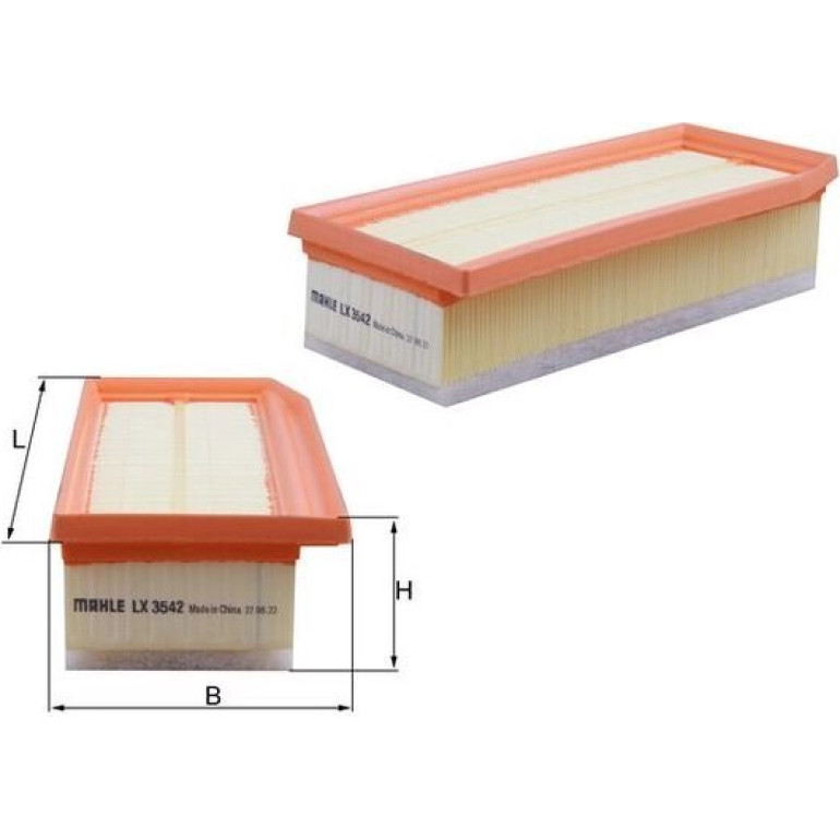 MAHLE Luftfilter LX 3542 MAHLE Luftfilter LX 3542