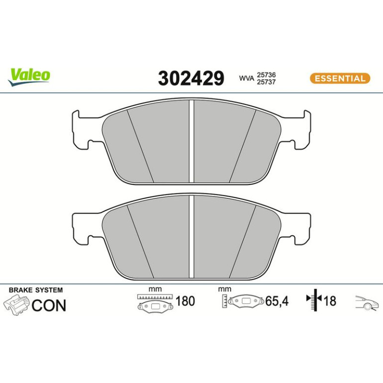 VALEO Bremsbeläge 302429 VALEO Bremsbeläge 302429