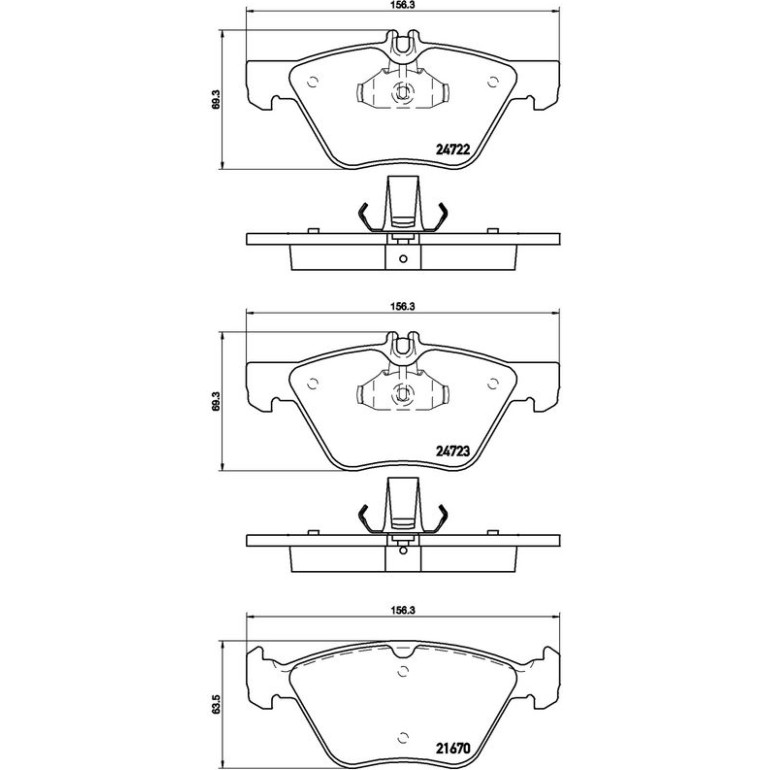 BREMBO Bremsklötze VA P 50 075 BREMBO Bremsklötze VA P 50 075