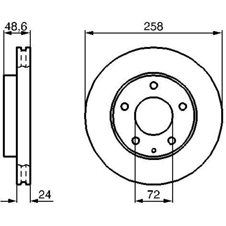 Bremsscheibe 0 986 479 B25 Bremsscheibe 0 986 479 B25