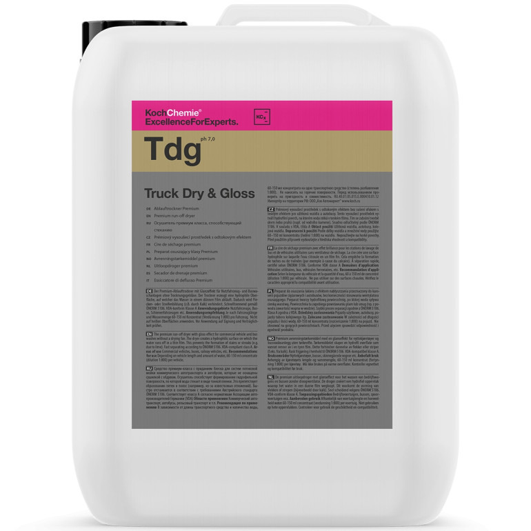 Koch Chemie Truck Dry & Gloss 20l 456020 Koch Chemie Truck Dry & Gloss 20l 456020