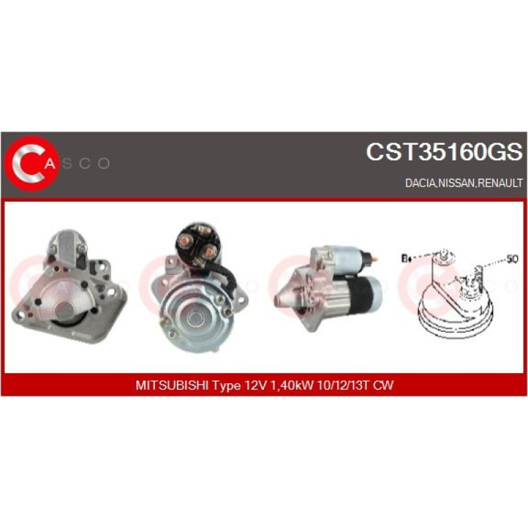 CASCO Anlasser CST35160GS CASCO Anlasser CST35160GS