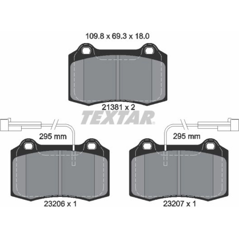 Bremsbelagsatz Alfa S. 147 02/03- 3.2 2138103