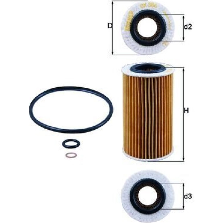 MAHLE Ölfilter OX 384D