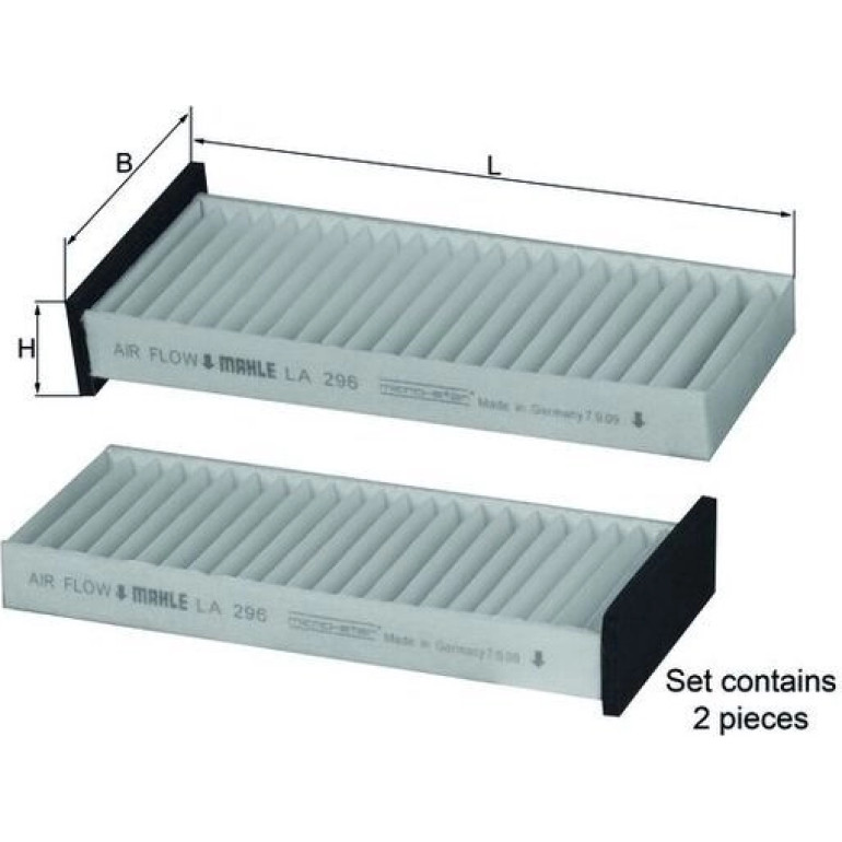 MAHLE Filter, Innenraumluft LA 296/S MAHLE Filter, Innenraumluft LA 296/S