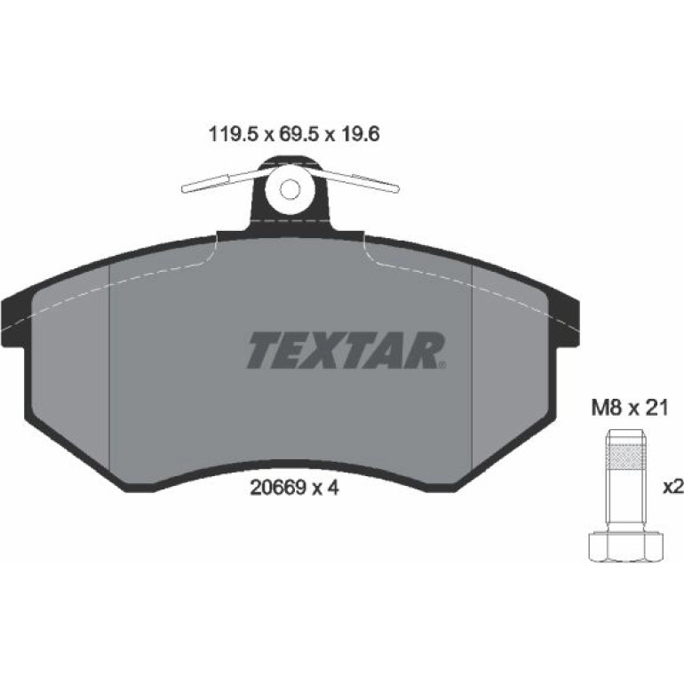 Bremsbelagsatz Vw P. A80 82-96/A100/A4 -97 Ohne Sensor 2066921 Bremsbelagsatz Vw P. A80 82-96/A100/A4 -97 Ohne Sensor 2066921