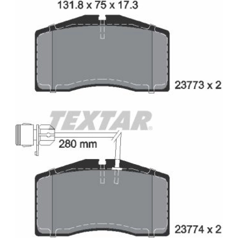 Bremsbelagsatz Vw S. A8 94 2377301 Bremsbelagsatz Vw S. A8 94 2377301