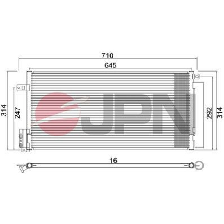 JPN Kondensator, Klimaanlage 60C9113-JPN JPN Kondensator, Klimaanlage 60C9113-JPN