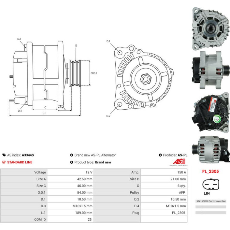 AS-PL Generator A3344S AS-PL Generator A3344S