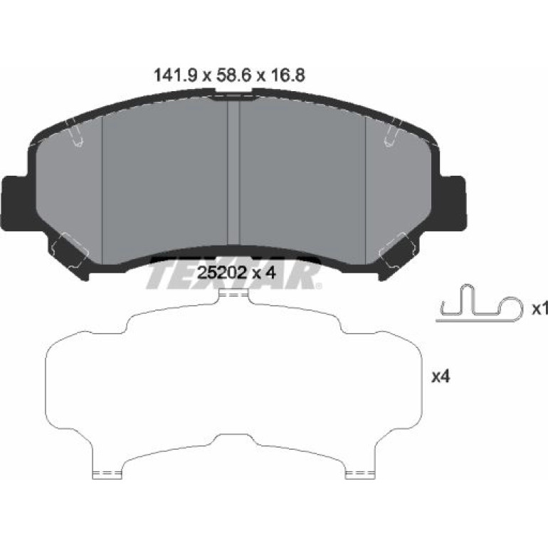 Bremsbelagsatz Nissan P. Maxima/Qashqai/X-Trail 2.0-3.5 07 2520201 Bremsbelagsatz Nissan P. Maxima/Qashqai/X-Trail 2.0-3.5 07 2520201