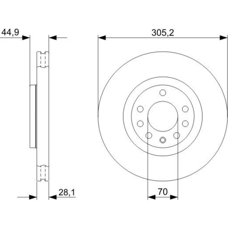 Bremsscheibe VA 0 986 479 325 Bremsscheibe VA 0 986 479 325