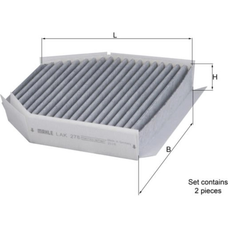 MAHLE Filter, Innenraumluft LAK 278/S MAHLE Filter, Innenraumluft LAK 278/S