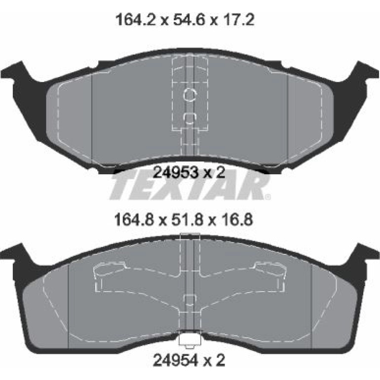Bremsbelagsatz Chrysler P. Neon/Voyager 1,6-3,8 95-06 2495301 Bremsbelagsatz Chrysler P. Neon/Voyager 1,6-3,8 95-06 2495301