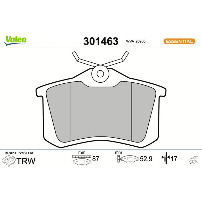 VALEO Bremsbeläge 301463 VALEO Bremsbeläge 301463