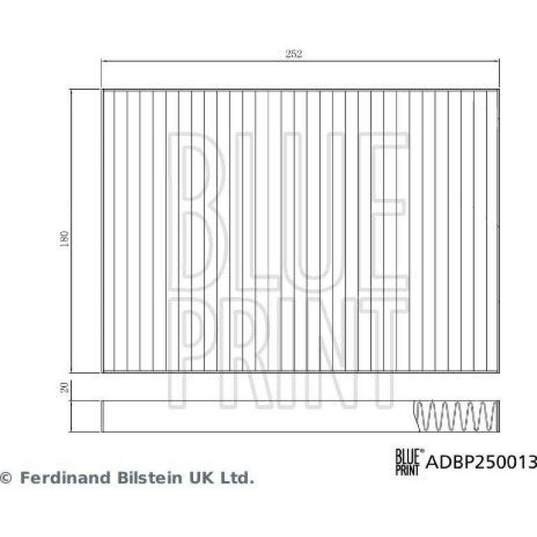 BLUE PRINT Aktivkohlefilter PKW ADBP250013 BLUE PRINT Aktivkohlefilter PKW ADBP250013
