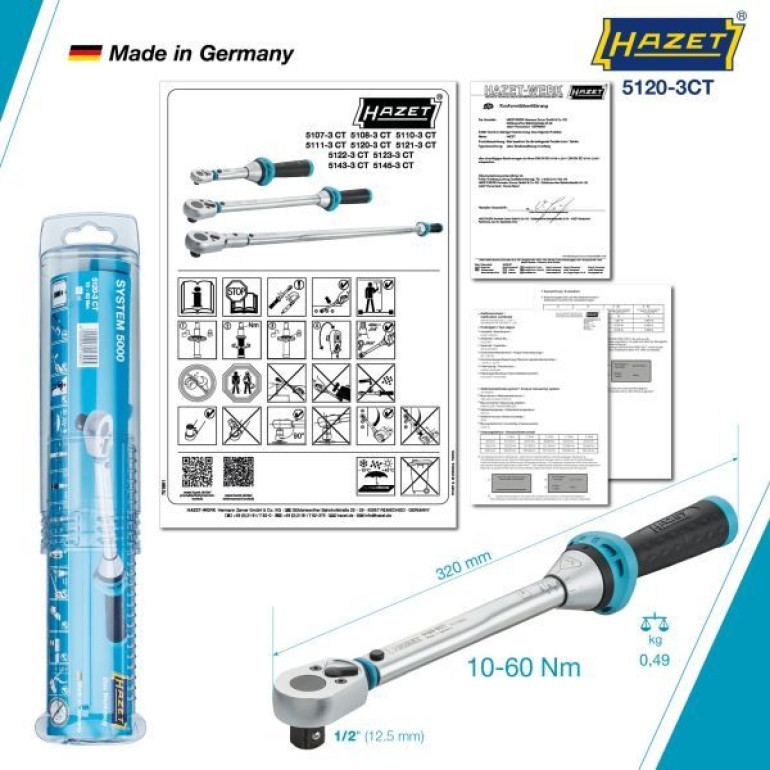 HAZET Drehmomentschlüssel 5120-3CT HAZET Drehmomentschlüssel 5120-3CT