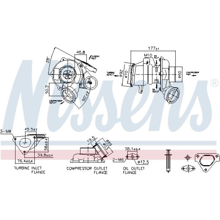 NISSENS Turbolader 93480 NISSENS Turbolader 93480