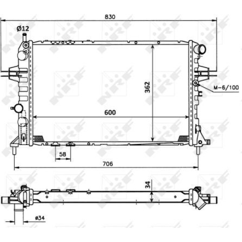 Kühler, Motorkühlung 53898 Kühler, Motorkühlung 53898