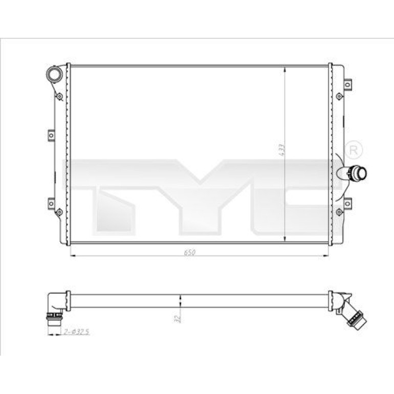 TYC Motorkühler 702-0024-R TYC Motorkühler 702-0024-R