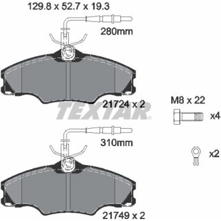 Bremsbelagsatz Peugeot S. 406 95-Ko A 14 2172402 Bremsbelagsatz Peugeot S. 406 95-Ko A 14 2172402