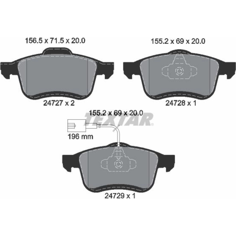 Bremsbelagsatz Fiat P. Doblo 10- Disc 305Mm/Lancia Delta 08- 1 Sensor 2472701 Bremsbelagsatz Fiat P. Doblo 10- Disc 305Mm/Lancia Delta 08- 1 Sensor 2472701