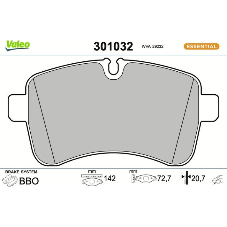 VALEO Bremsbeläge 301032 VALEO Bremsbeläge 301032