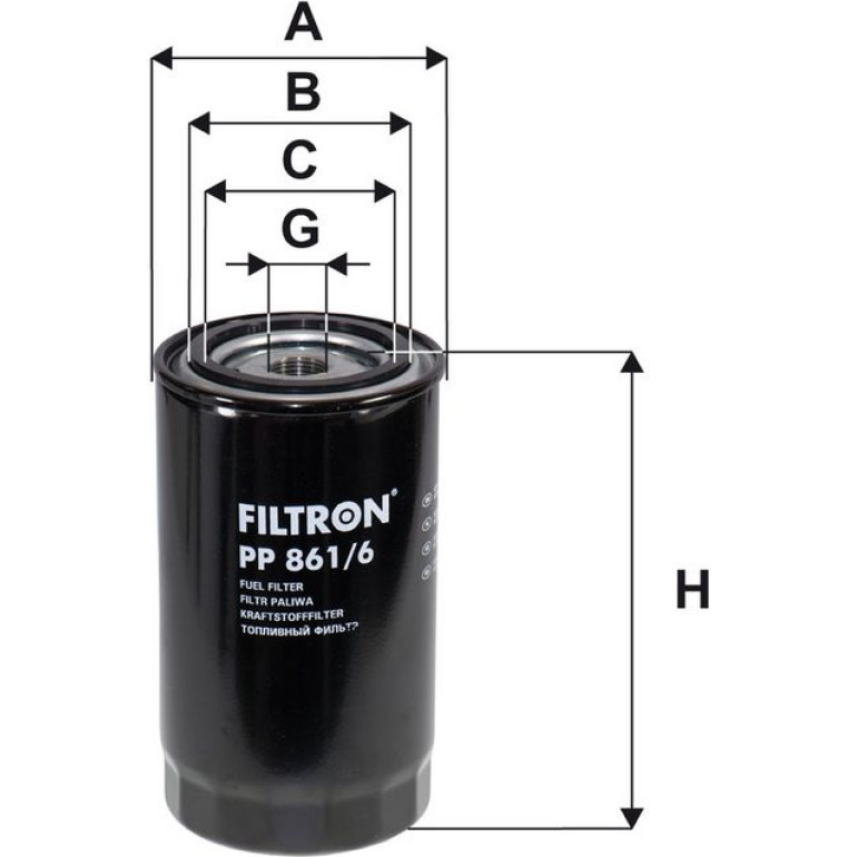 FILTRON Kraftstofffilter PP 861/6 FILTRON Kraftstofffilter PP 861/6