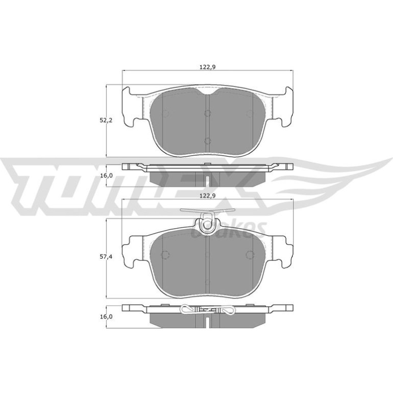 TOMEX brakes Bremsbelagsatz, Scheibenbremse TX 60-11 TOMEX brakes Bremsbelagsatz, Scheibenbremse TX 60-11