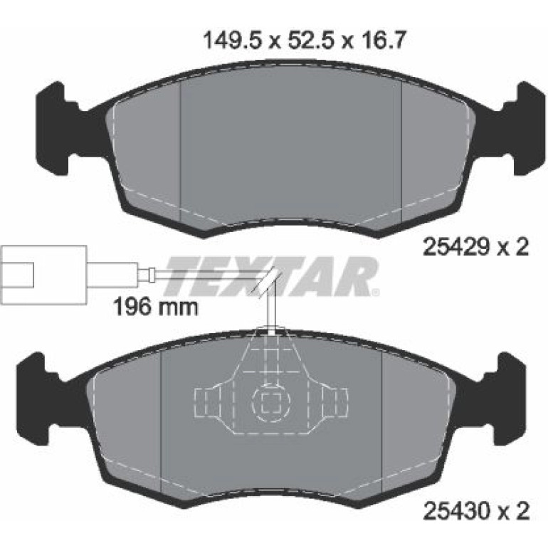 Bremsbelagsatz Fiat P. Punto 12-/Evo 09- 1,2-1,4 2542901 Bremsbelagsatz Fiat P. Punto 12-/Evo 09- 1,2-1,4 2542901