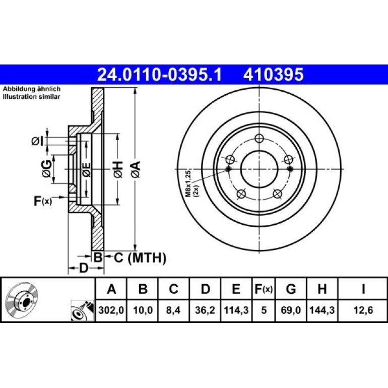 Bremsscheibe 24.0110-0395.1