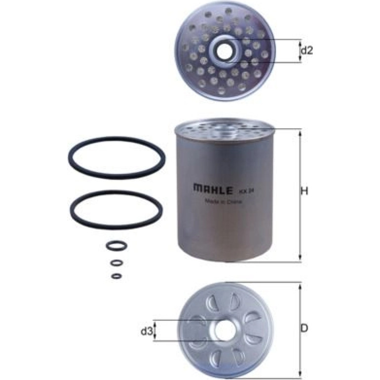 MAHLE Kraftstofffilter KX 24D MAHLE Kraftstofffilter KX 24D