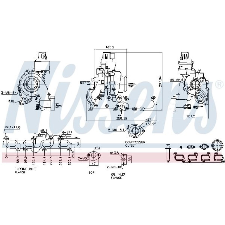 NISSENS Turbolader 93098 NISSENS Turbolader 93098