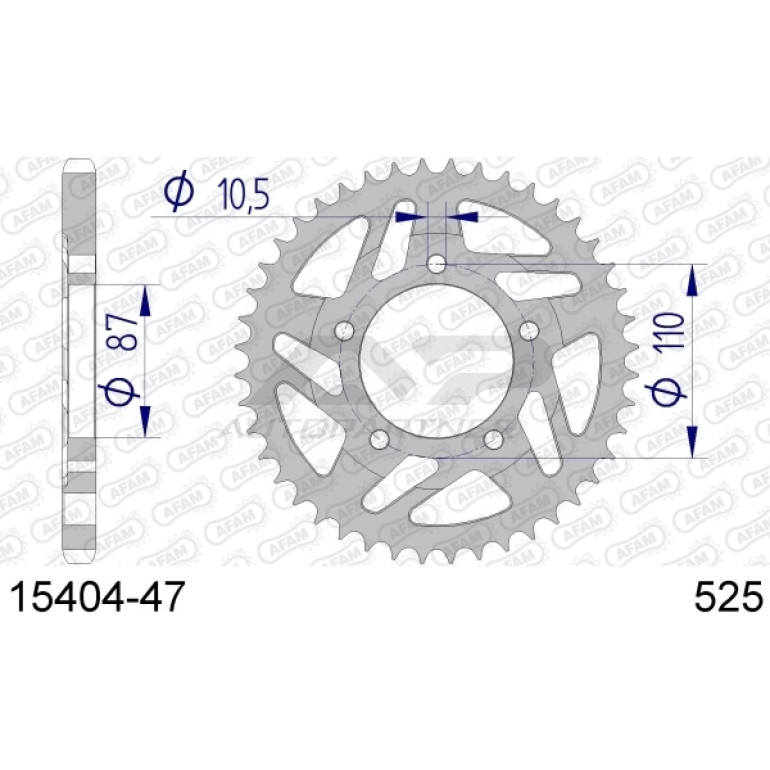 AFAM Kettenrad ALU 47 Zähne 15404-47