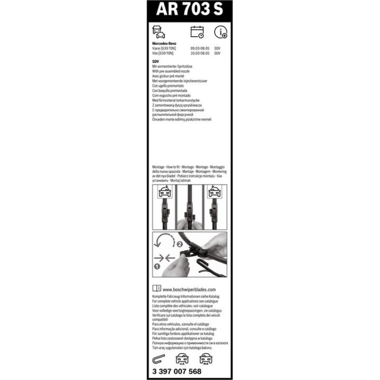 Bosch Scheibenwischer Aerotwin AR703S BOSCH AeroTwin 700/650 3397007568 Bosch Scheibenwischer Aerotwin AR703S BOSCH AeroTwin 700/650 3397007568