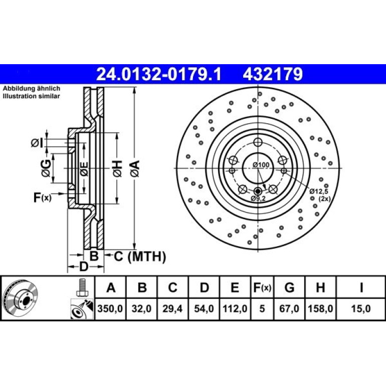 Bremsscheibe Db P. W166 4-Matic 11 24.0132-0179.1 Bremsscheibe Db P. W166 4-Matic 11 24.0132-0179.1