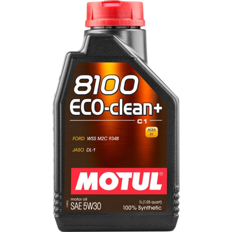 Motul 8100 Eco Clean+ C1 Ford WSS M2C 934B 5W-30 1 Liter 101580 Motul 8100 Eco Clean+ C1 Ford WSS M2C 934B 5W-30 1 Liter 101580