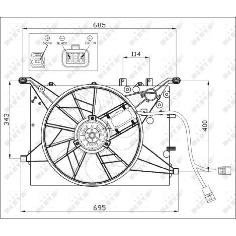 Lüfter Motorkühlung 47460 Lüfter Motorkühlung 47460